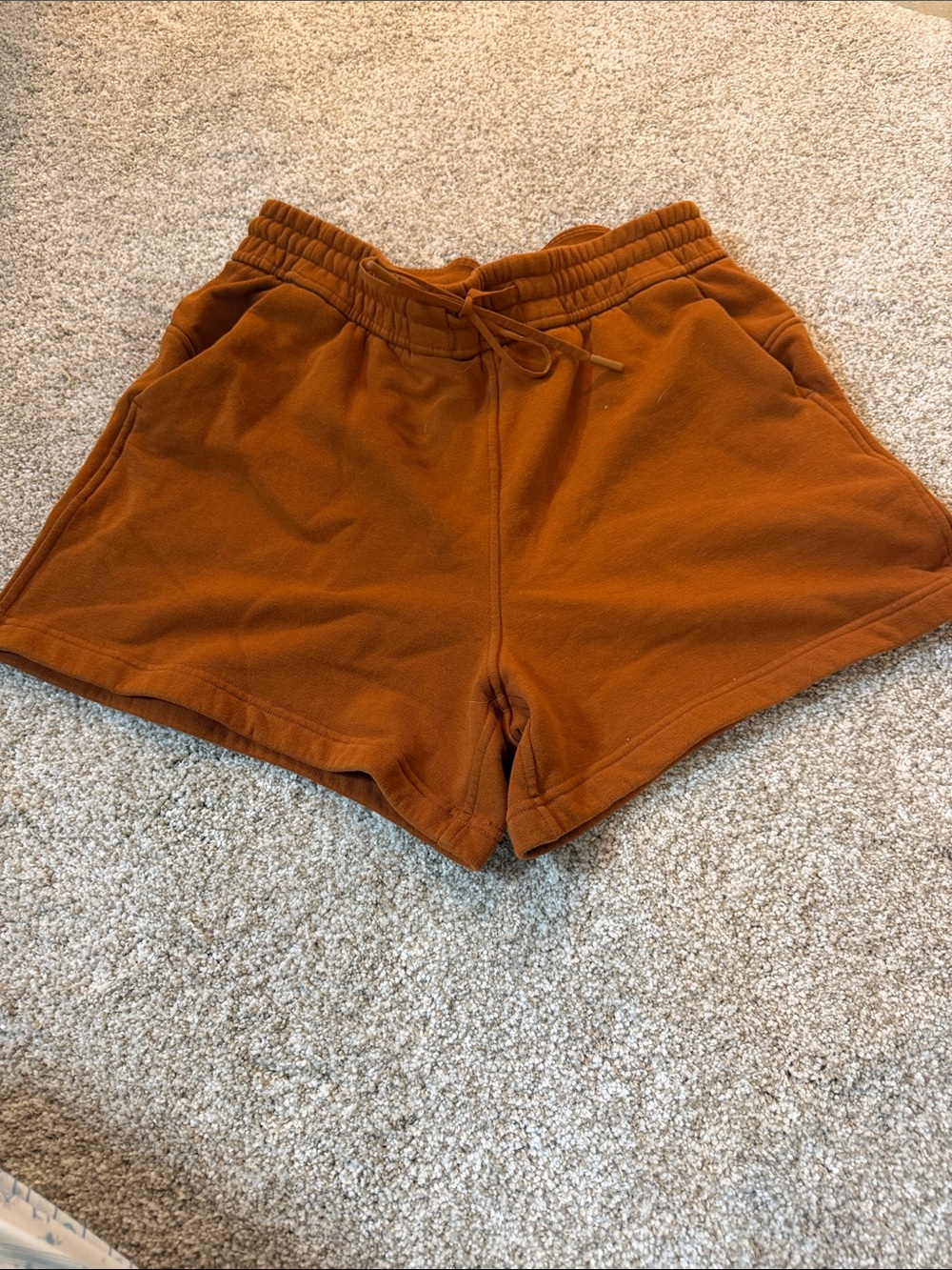 lululemon athletica Rust-Orange Drawstring Athletic Shorts